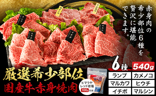 国産牛赤身焼肉6種セット 約540g