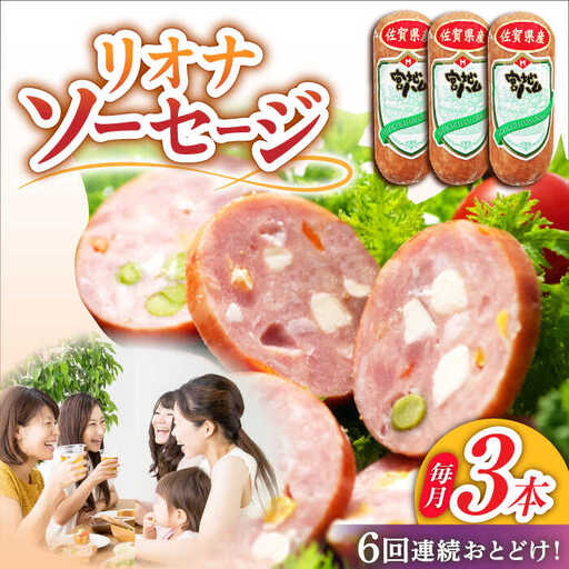 【6回定期便】リオナソーセージ 200g×3本 /宮地ハム [UBM031] ソーセージ