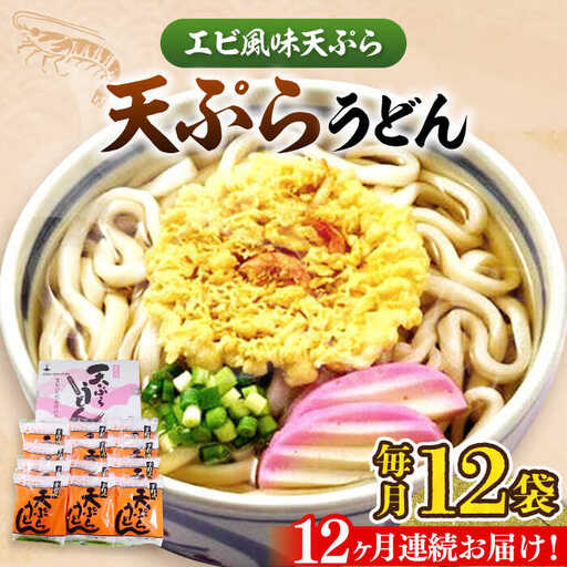【全12回定期便】天ぷら うどん 12食 VAI057 うどん 天ぷらうどん 天ぷら 麺 麺類