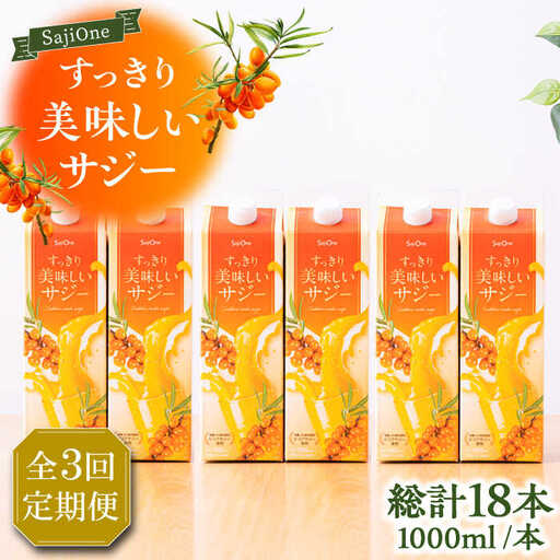 【全3回定期便】すっきり美味しい サジー 1000ml×6本 VAX048 サジージュース