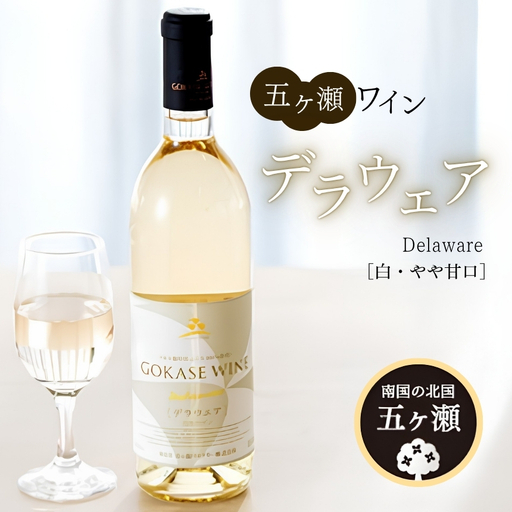 五ヶ瀬ワイン　デラウェア（白・やや甘口）