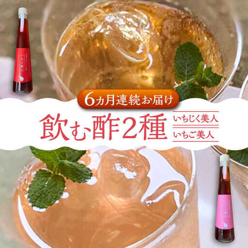 【全6回定期便】＜いちじく美人・いちご美人＞ 飲む酢 2本 セット[VBW021]地産 福岡 万能 調味料 酢