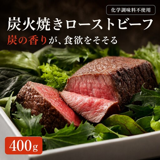ローストビーフ 無添加 炭火焼き 400g