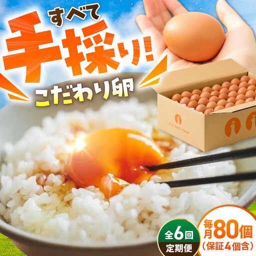 【6回定期便】あっぱれ卵 80個 /いとう養鶏場 [UAQ004] 卵