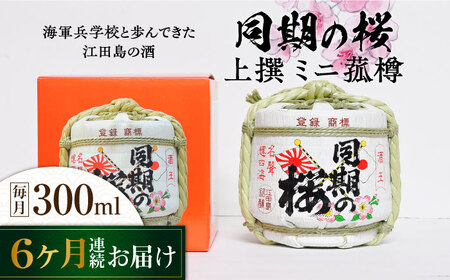 【全6回】日本酒 同期の桜上撰 ミニ菰樽300mL 日本酒[XAF027]