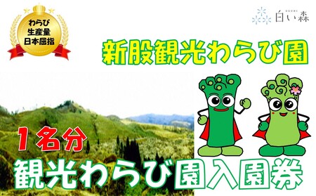 新股観光わらび園入園券(1名様分)