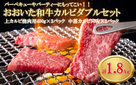 【A4～A5等級】おおいた和牛カルビダブルセット計1.8kg_2382R