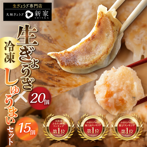 専門店のぎょうざとしゅうまいセット 餃子20個 しゅうまい15個 