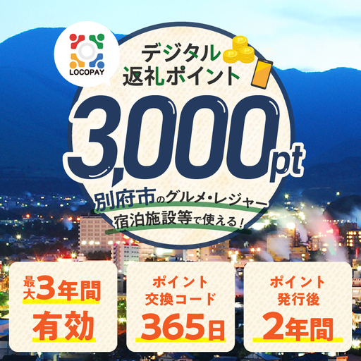 LOCOPAYデジタル返礼ポイント[3,000ポイント]