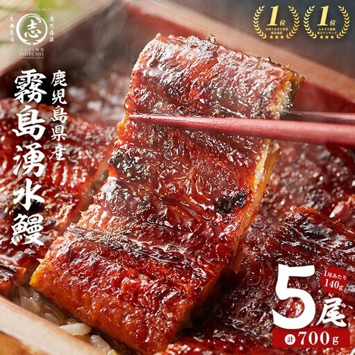 うなぎ 蒲焼 5尾 霧島湧水鰻 うなぎ (700g以上) b0-219-yy