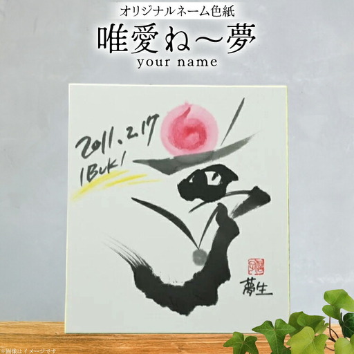 色紙 オリジナル ネーム色紙 唯愛 ね?夢(your name)
