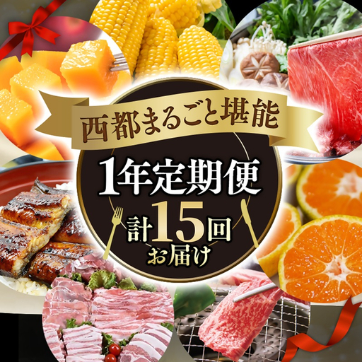 [季節の定期便D]12ヶ月毎月届く西都まるごと堪能セット15品お届け![シルバーコース]宮崎牛 うなぎ 牛肉 豚肉 鶏肉 すき焼き 鍋等[1-4a]