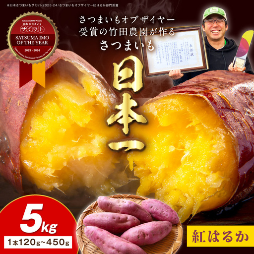 日本一の京都産「紅はるか」5kg（サツマイモ　野菜　スイーツ　お菓子　焼き芋　さつまいも）
