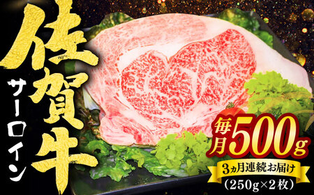 [全3回定期便]佐賀牛サーロインステーキ 計1.5kg(250g×2枚×3回) / 佐賀県 / ヤマサン食品 