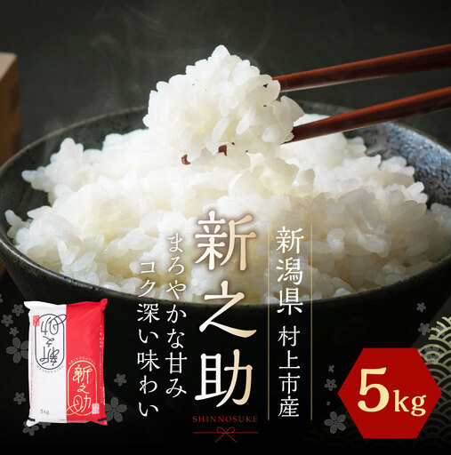 【令和7年産米】新潟県村上市岩船産 新之助 5kg 1027009