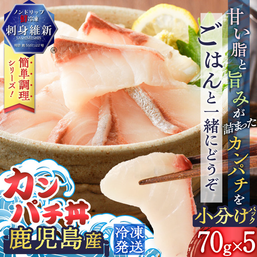 鹿児島産 カンパチ丼 70g×5セット K100-007 魚 冷凍