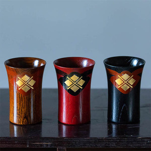 [伝統工芸品][秀衡塗]秀衡カップ3個 (朱・黒・木目)[ocy924-cup-3-r-k-w]