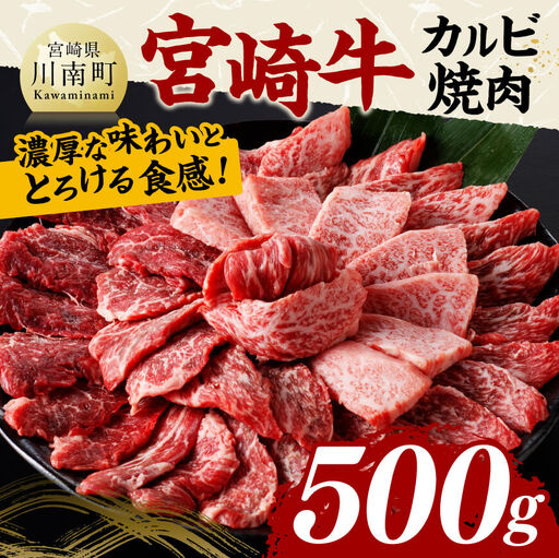 宮崎牛 カルビ焼肉 500g 【 肉 牛肉 国産 宮崎県産 黒毛和牛 カルビ 焼肉 】