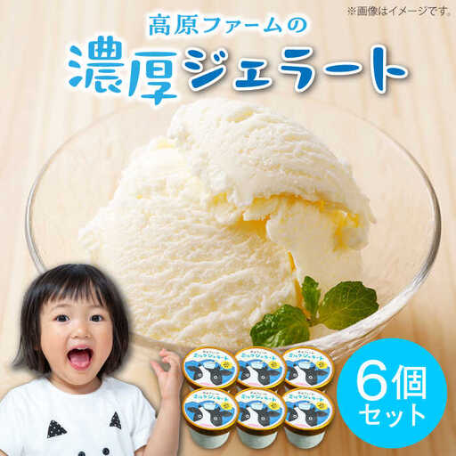 ジェラート 濃厚ミルク 6個入り / ジェラート じぇらーと アイスクリーム あいすくりーむ スイーツ デザート / 南島原市 / 高原ファーム [SFP001]