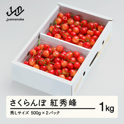 《先行予約》 さくらんぼ 紅秀峰 秀Lサイズ 1kg バラ詰め 化粧箱 (500gx2)  2027年産 令和9年産 山形県産 ns-bsslb1