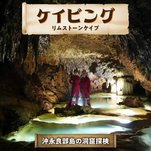 ケイビング ( リムストーンケイブ ) C051-004 自然 体験 洞窟探検