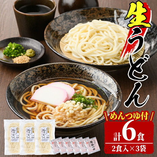 生 うどん 6人前 めんつゆ付き【日の出食品】A7065