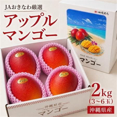 【2027年7月から順次発送・化粧箱】JAおきなわ厳選のアップルマンゴー2kg(3～6玉)【配送不可地域：離島】【1494044】