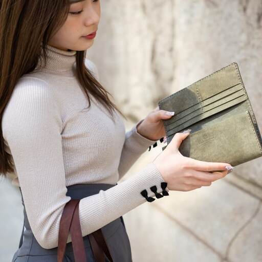 豊岡財布 Haaki Leather 長財布 HLW300 グリージオ（HLW300）