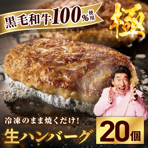 [黒毛牛肉100%]極み ハンバーグ 180g×20P