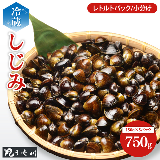 しじみ 小分け レトルト 750g（150ｇ×5）砂抜き済み 涸沼川 う女川（IX-17）