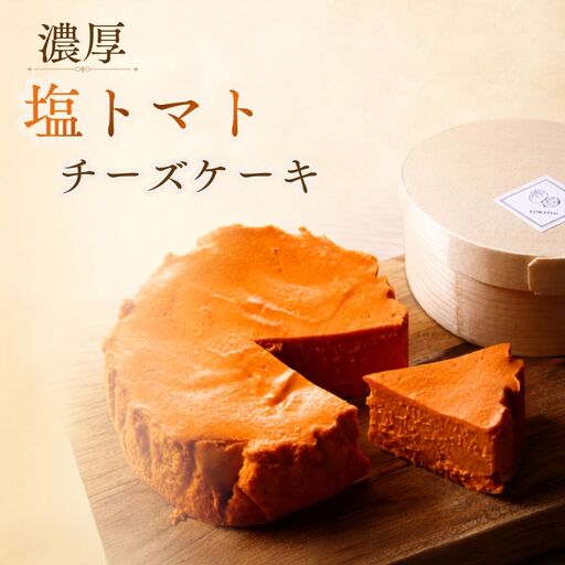 『隠れ家シェフ手作りスイーツ』濃厚塩トマトチーズケーキ お酒や料理と合わせて楽しむ甘くない"おつまみ" Flavor Cake | 塩系チーズケーキ チーズ感覚 こだわり素材 イタリア産トマト 濃厚 酸味 アレンジ 埼玉県 越谷市