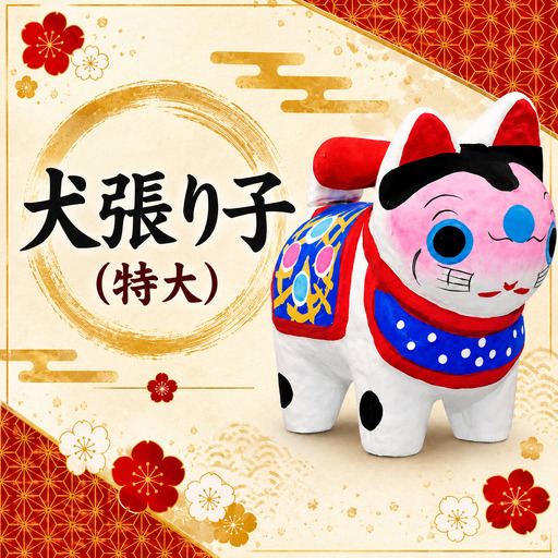 犬張り子(特大) | いぬ 張り子 伝統玩具 疫病除け 黄疸除け 雑貨 伝統 民芸品 工芸品 埼玉県 越谷市