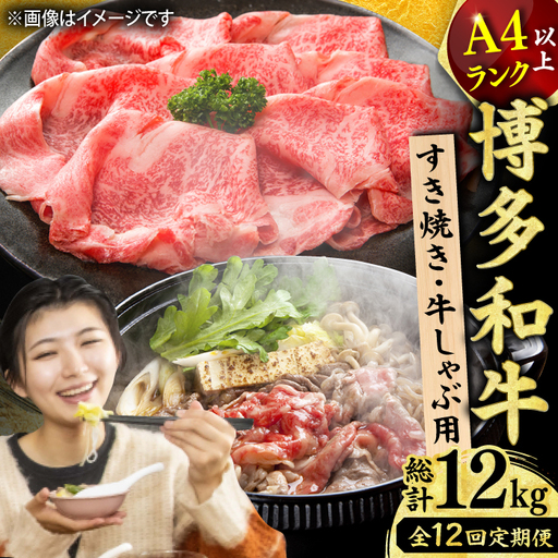 【12回定期便】しゃぶしゃぶすき焼き用（ロース肉・モモ肉・ウデ肉）1kg（500g×2p）[AFBO037]