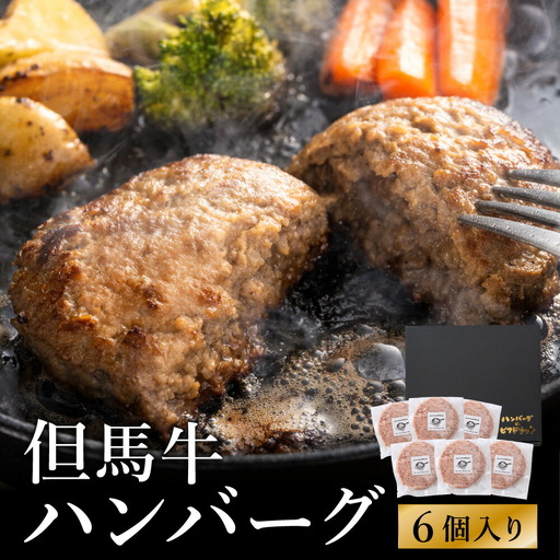ビアドリット 但馬牛ハンバーグ 6個 国産牛・鶏肉合挽き 個包装 冷凍 化粧箱入り レシピ付き