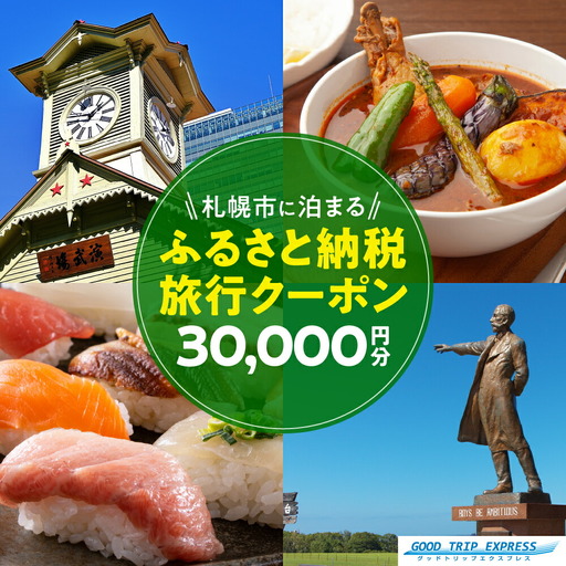 札幌市に泊まるふるさと納税旅行クーポン【30,000円分】