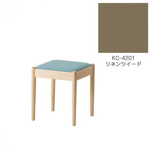 旭川家具　コサイン　フォルクスツール メープル　KCリネンツイード_03579