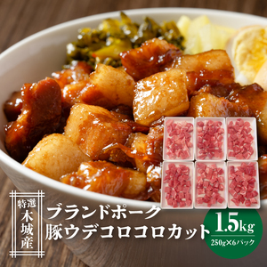 特選木城産 豚ウデコロコロカット250g×6_K56_0016