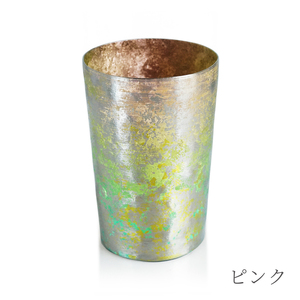 チタン二重タンブラー 鈦虹 ライト (ピンク) 270ml