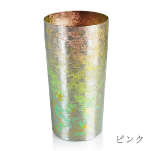チタン二重タンブラー 鈦虹 プレミアム (ピンク) 350ml