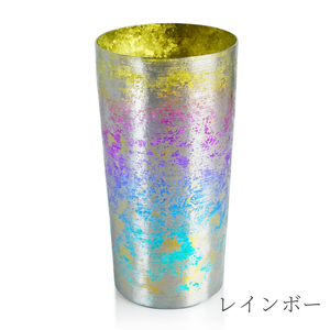 チタン二重タンブラー 鈦虹 プレミアム (レインボー) 350ml
