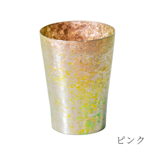 チタン二重タンブラー ?虹 和み (ピンク) 250ml