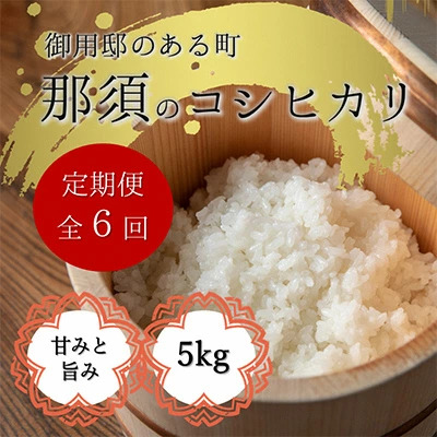 【定期便6ヶ月】那須町産コシヒカリ5kg×1袋〔P-278〕｜米 お米 国産 白米 ご飯 ごはん ゴハン 国産 那須 栃木県 那須町 水車の里 瑞穂蔵 ※沖縄・離島への配送不可