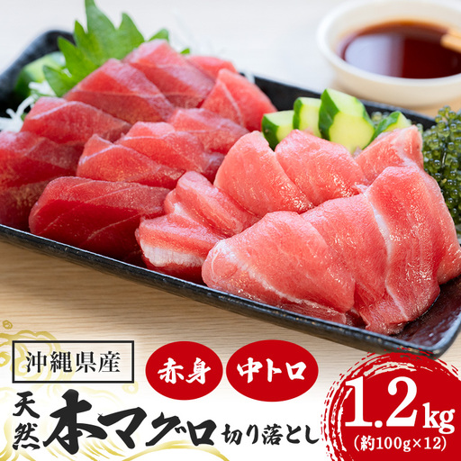 沖縄県産「旬の天然本マグロ」をお届け！切り落としセット 1.2kg 99-4