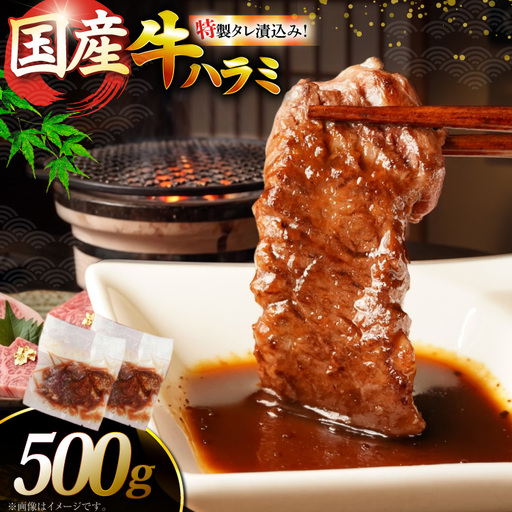 ハラミ 牛肉 焼肉 国産 特製 たれ漬 サガリ 500g ハラミ