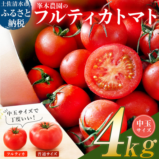 【11月発送】トマト魂！峯本の贅沢フルティカトマト（中玉サイズ）4kg 4キロ  ミディトマト トマト ふるさと納税 フルティカ とまと サラダ 野菜 美味しい【R01033】