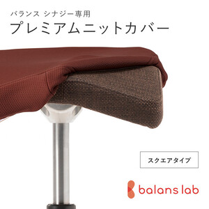 バランスシナジー専用プレミアムニットカバー(ダークブラウン)スクエアシート用 はっ水加工[ チェアカバー 椅子カバー チェアカバー 椅子カバー チェアカバー 椅子カバー チェアカバー 椅子カバー ]