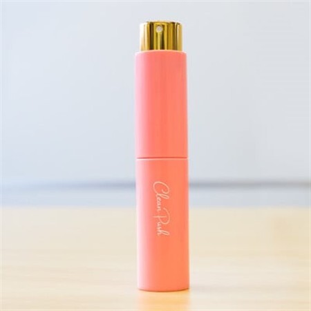 クリーンプッシュ キャップレス ハンディ除菌・消毒アルコールスプレー ローズピンク 8ml【1365253】
