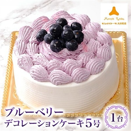 ブルーベリーデコレーションケーキ5号_菓子・スイーツ ケーキ  _【配送不可地域：離島】【1229021】