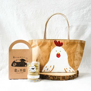 日高村おでかけセット タカハシカヨコ KOMETOTE×きりやま茶 ティーバック5種×屋根の上のガチョウ 霧山茶ポルポローネ 米袋バッグ