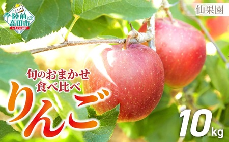 〈 先行予約 〉 品種おまかせ 米崎りんご 食べ比べセット 約10kg ( 28～36個 ) 2品種以上をお届け 【 りんご フルーツ 果物 旬 人気 贈答品 岩手 陸前高田 仙果園 】2024年9月～発送予定RT2468